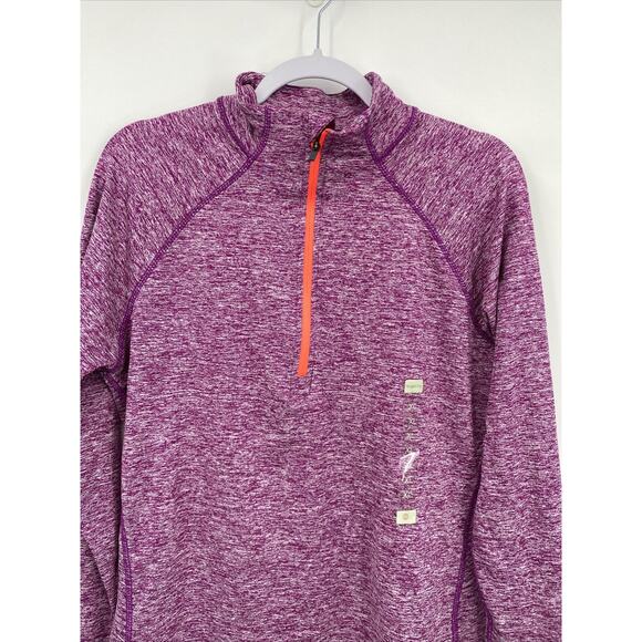 Tangerine Womens Stretch Pullover 1/4 Zip Workout Top Sparkling Purple XL NWT - Picture 4 of 12